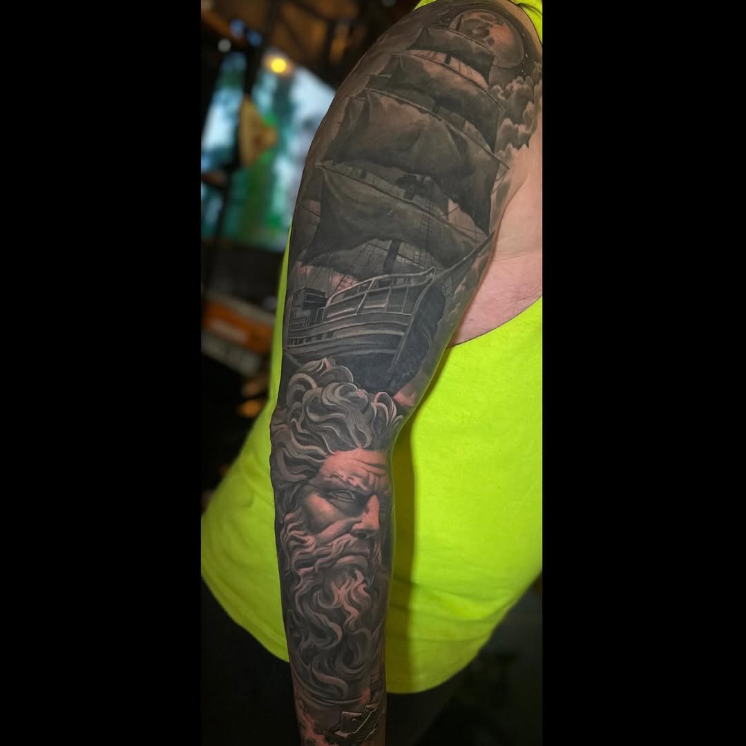 Tattoo by @mikey_ruck — realism, black_and_grey