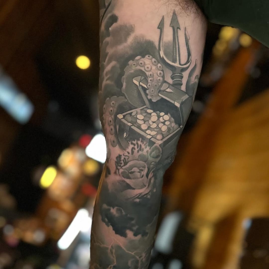 Tattoo by @mikey_ruck — black_and_grey, realism