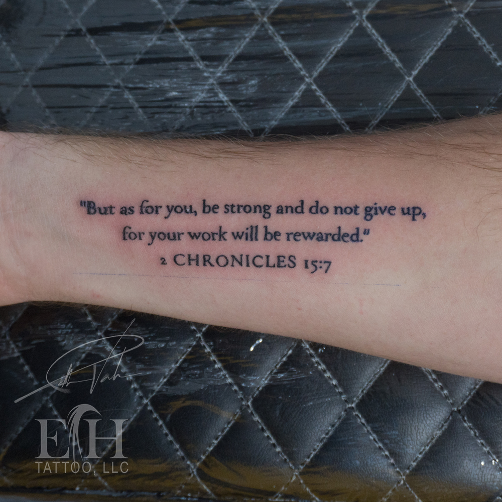 Tattoo by @donaldvoelker — lettering_script, fine_line
