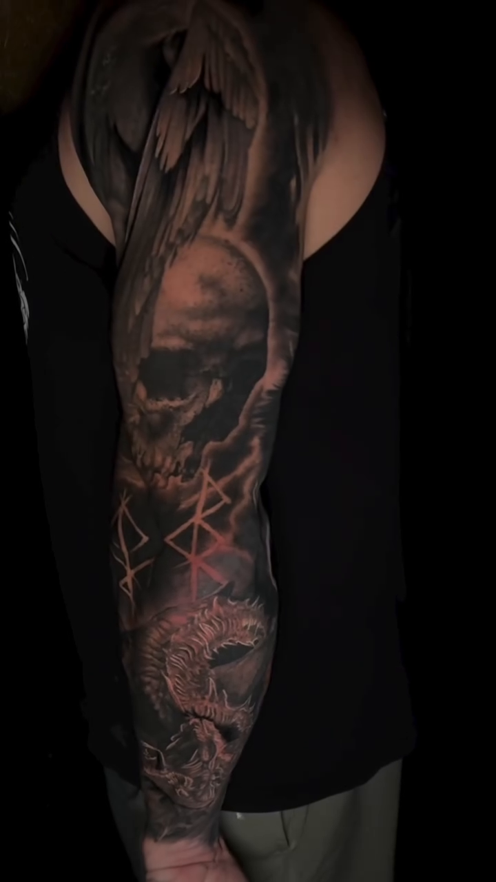 Tattoo by @michaelgetzcreations — black_and_grey, illustrative