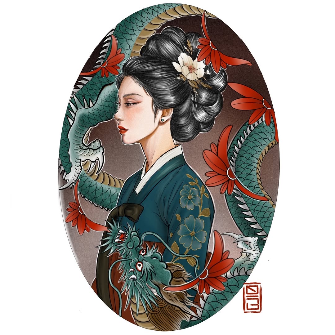 Tattoo by @migeon_tattoo — japanese_irezumi, realism