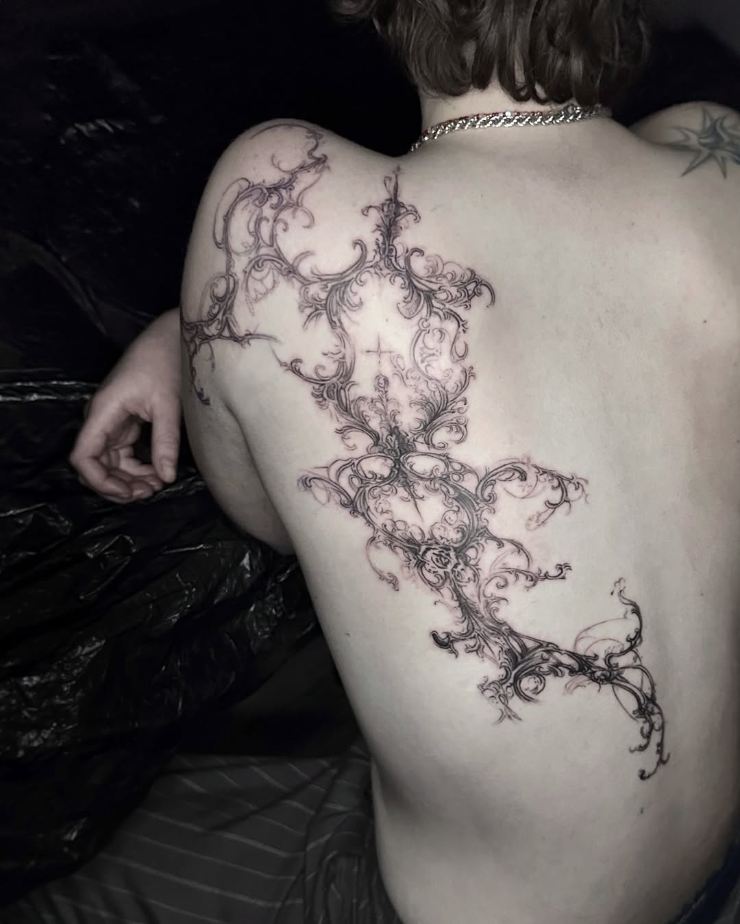 Tattoo by @ashencoil — ornamental, blackwork