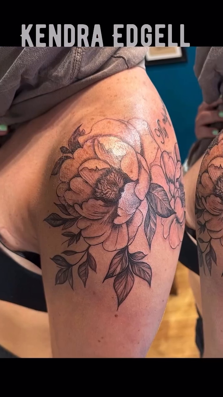 Tattoo by @kendraedgellart — fine_line, black_and_grey