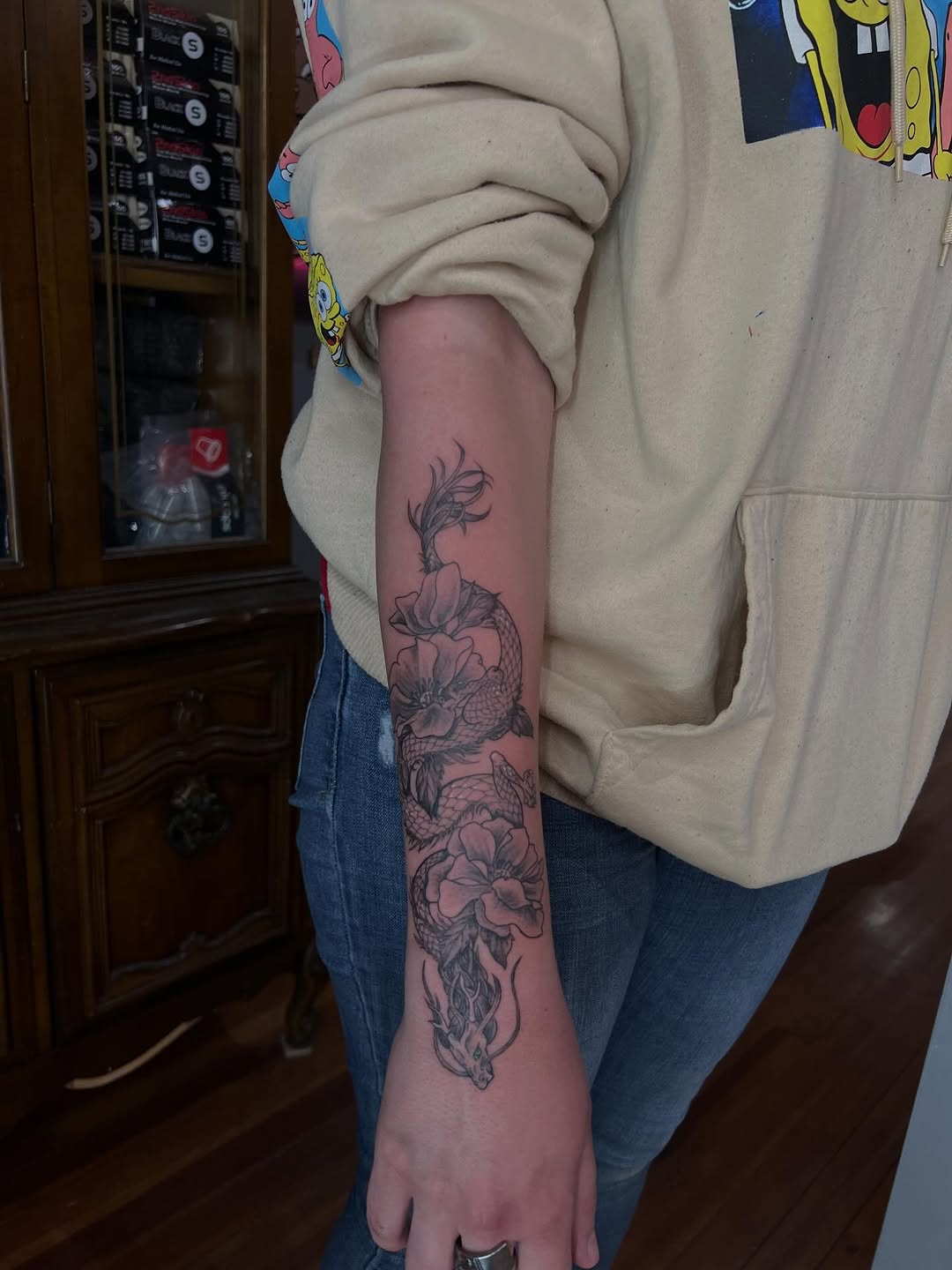 Tattoo by @susantattoo — black_and_grey, japanese_irezumi