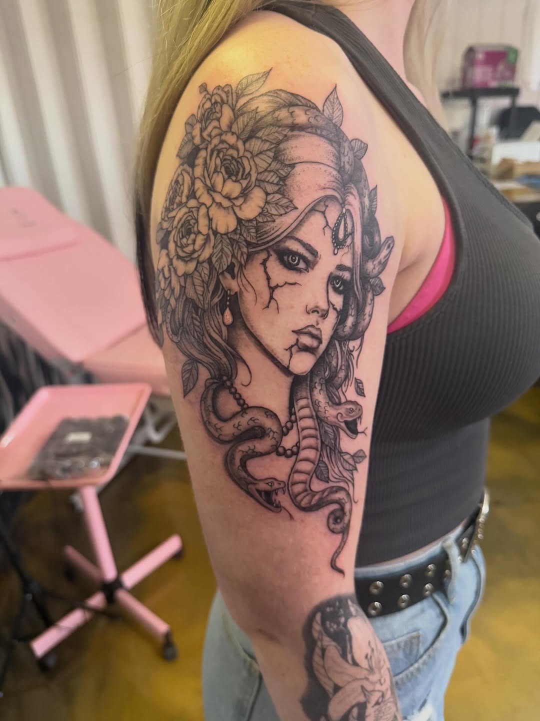 Tattoo by @jeffkaithtattoos — black_and_grey, realism