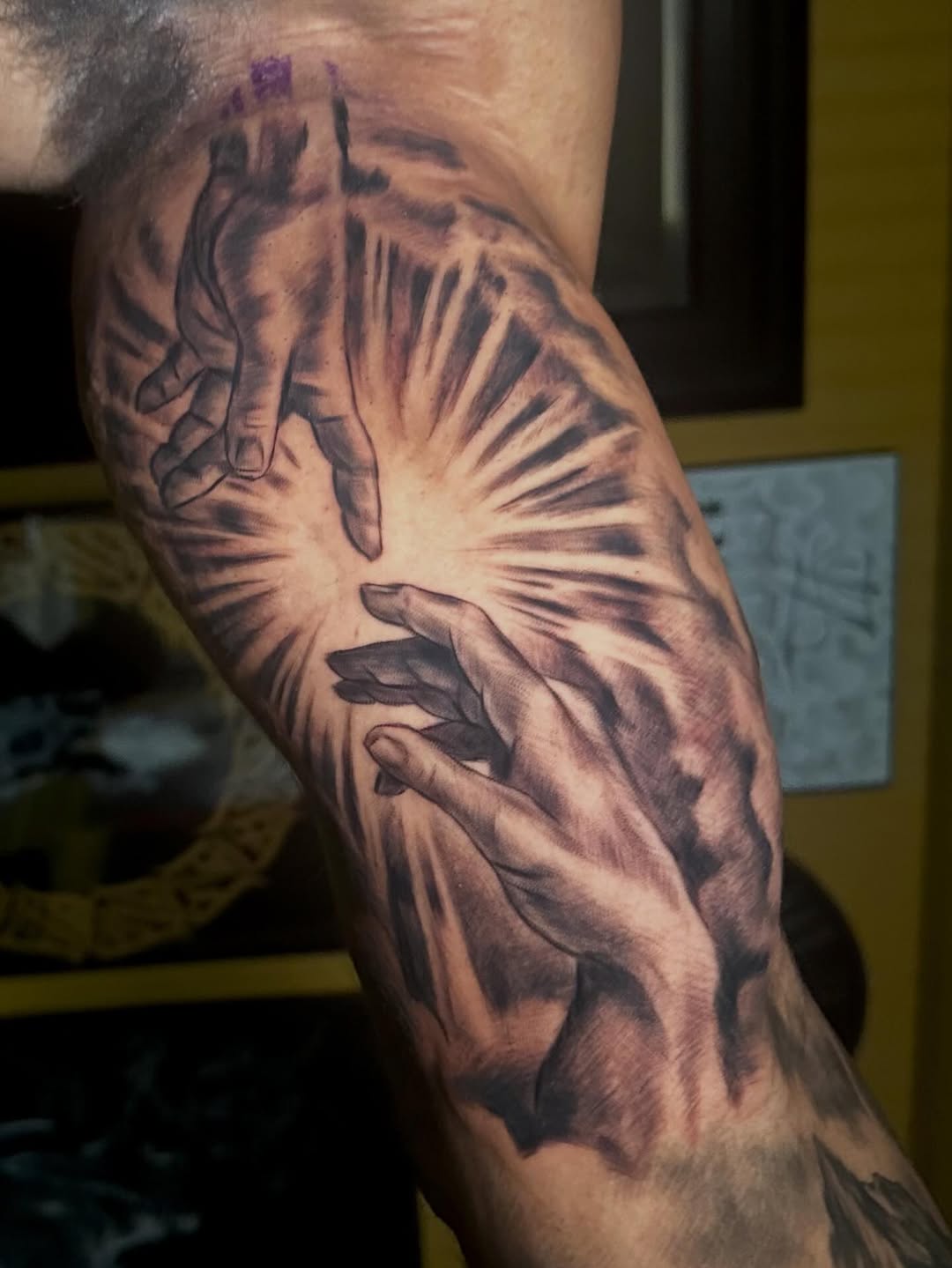 Tattoo by @comfychrisf — realism, black_and_grey
