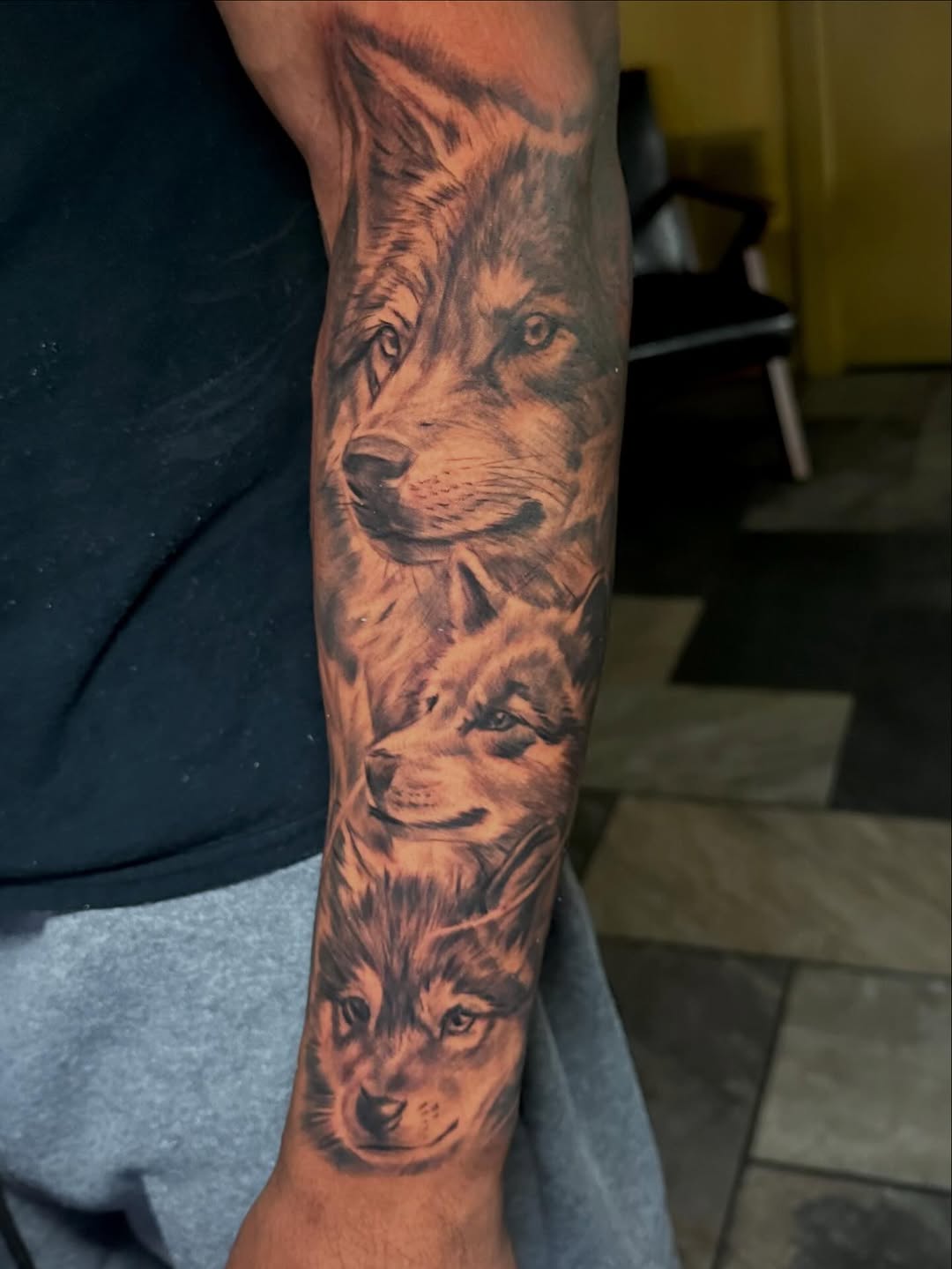 Tattoo by @comfychrisf — realism, black_and_grey