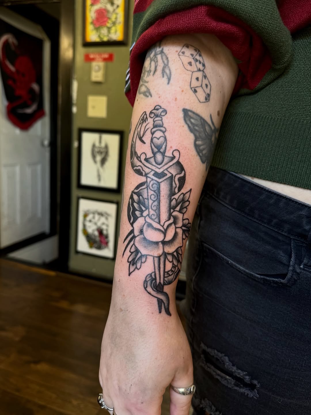 Tattoo by @lilmazetattoos β american_traditional, black_and_grey
