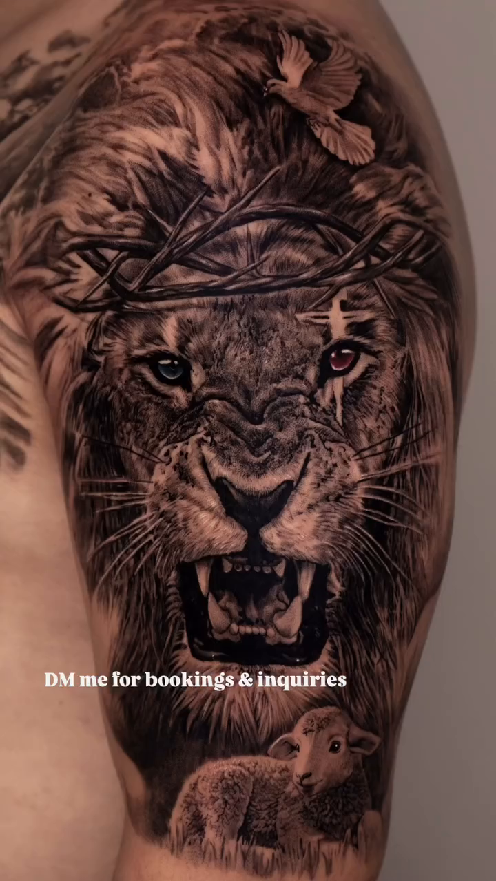 Tattoo by @hoa._.tattoo — realism, black_and_grey