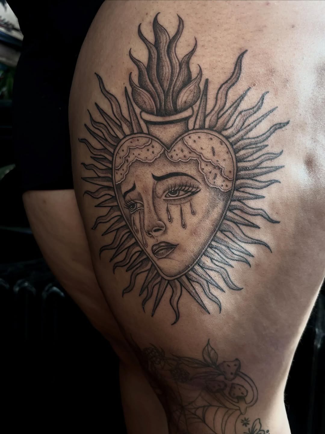 Tattoo by @chloeinknart — american_traditional, black_and_grey