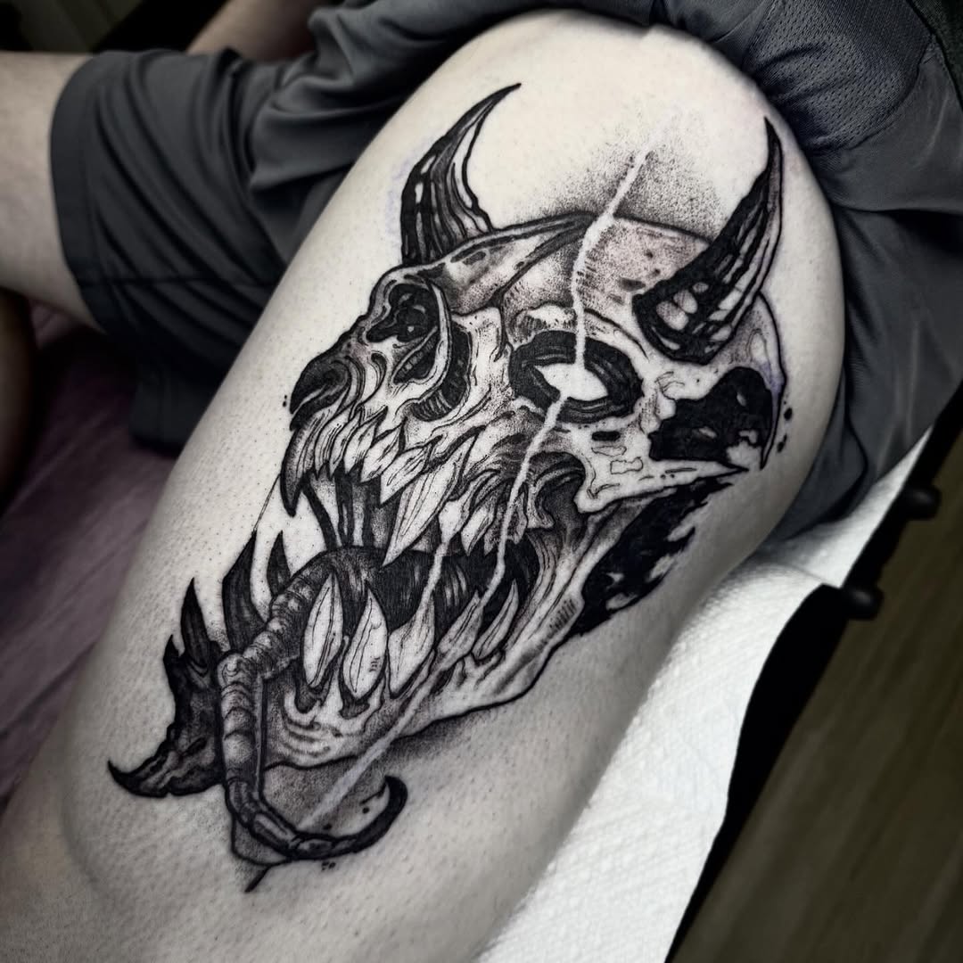 Tattoo by @briwalkertattoos — dark_realism, illustrative