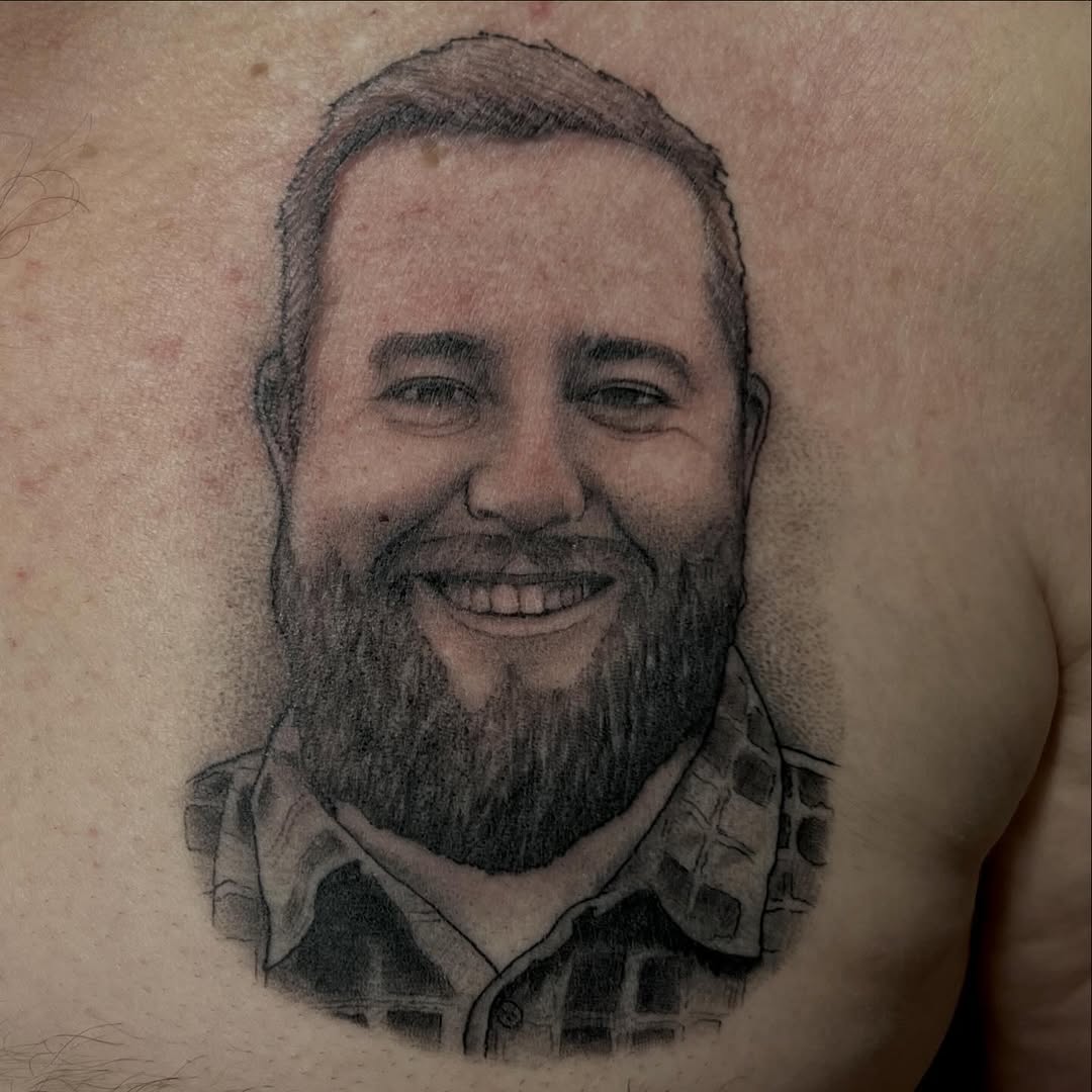 Tattoo by @rockyburley โ realism, black_and_grey