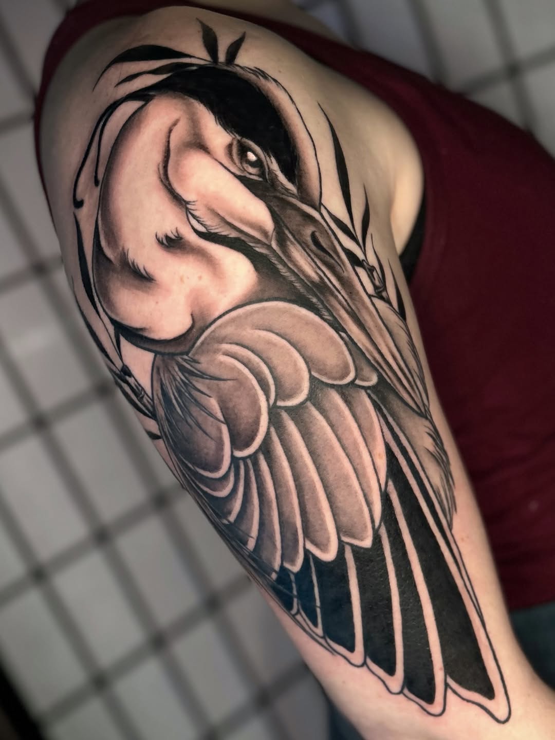 Tattoo by @marisolcreative — black_and_grey, realism