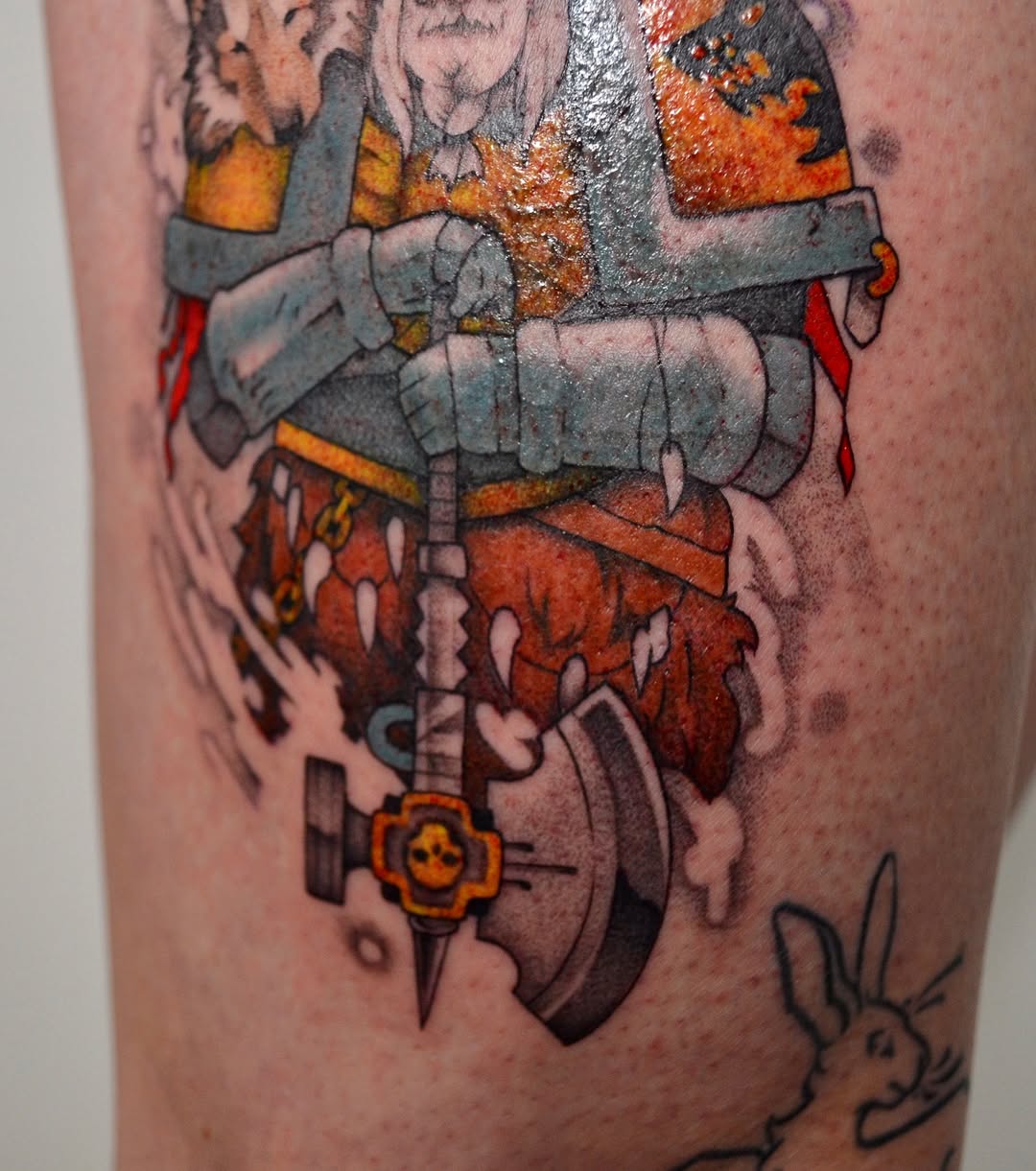 Tattoo by @vulgarviolets — new_school, trash_polka