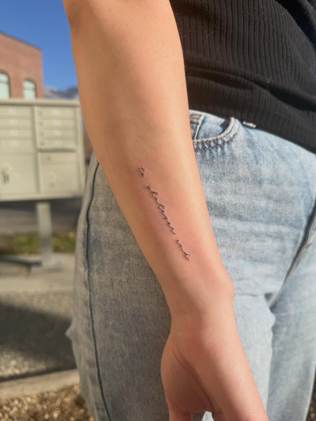 Tattoo by @styles.bykyles — fine_line, lettering_script