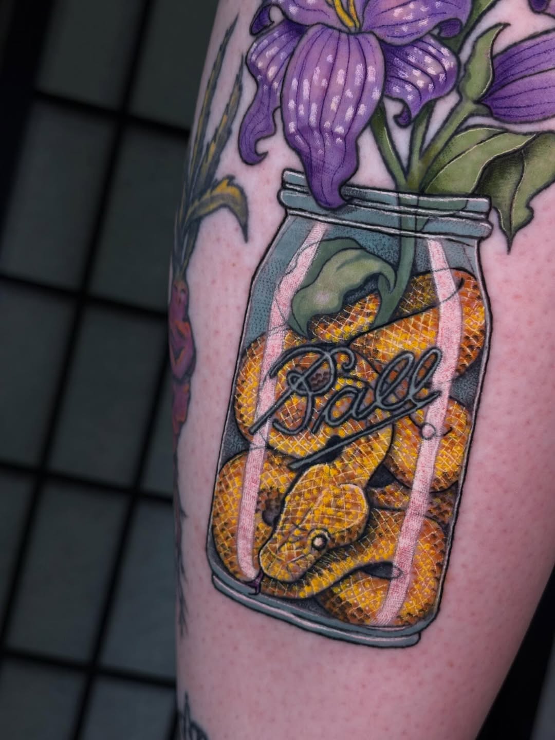 Tattoo by @damnginatattoos — realism, neo_traditional