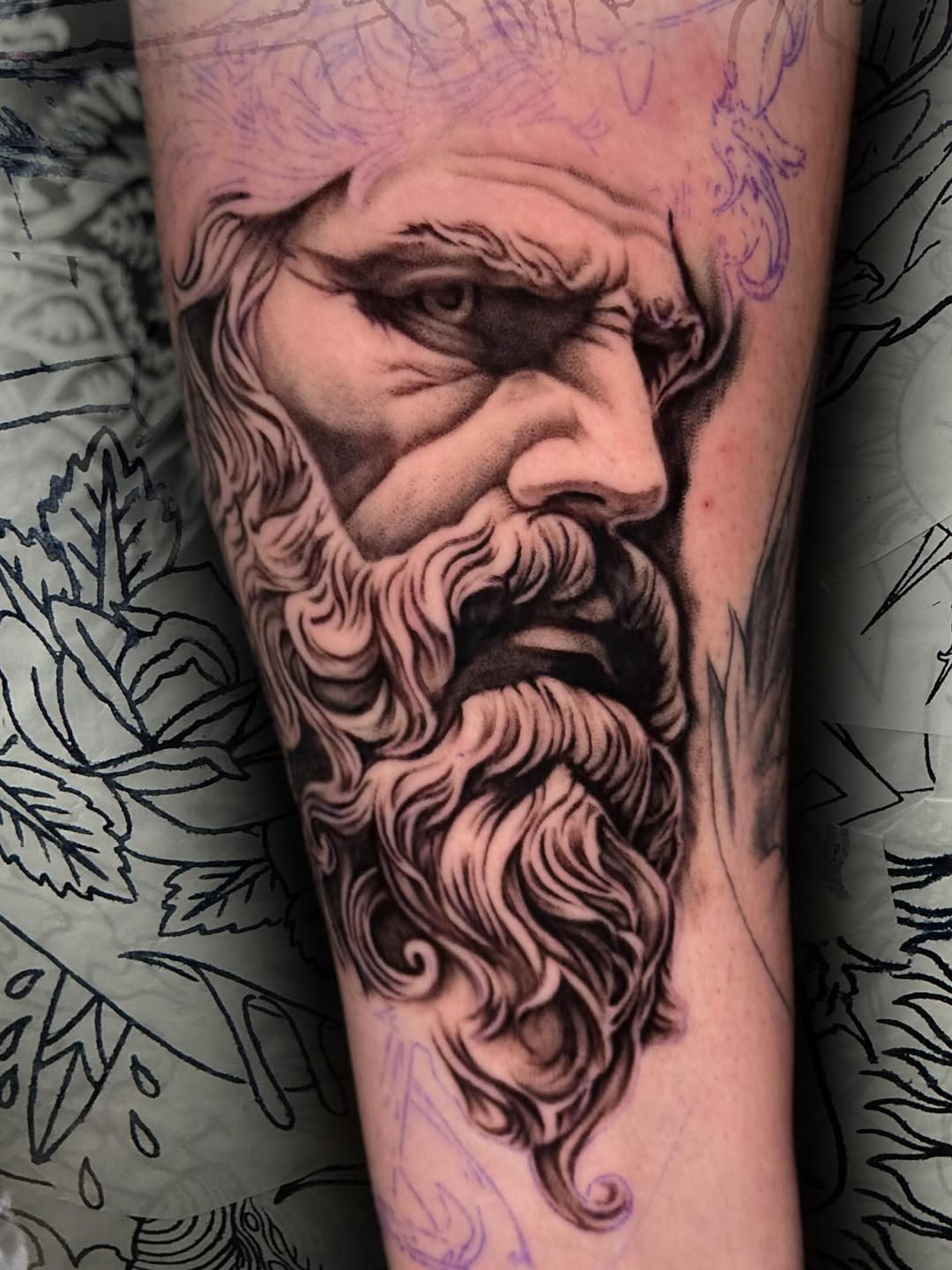 Tattoo by @immaculata_tattoo — realism, black_and_grey