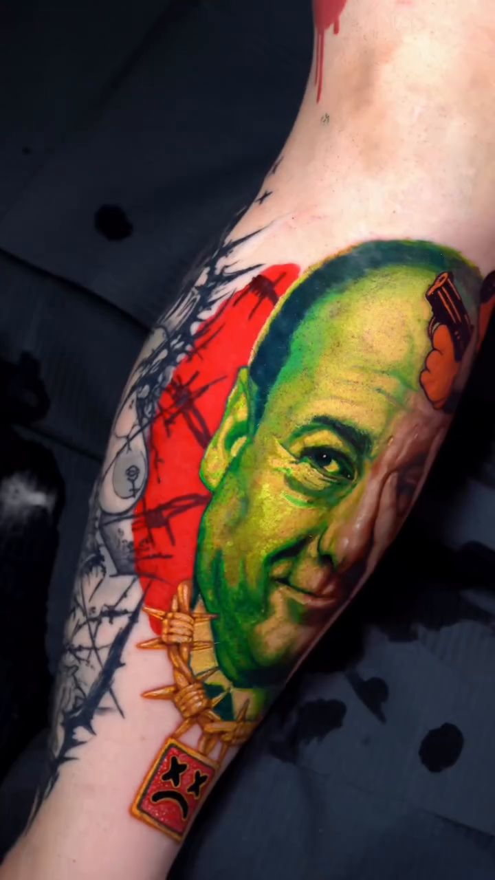 Tattoo by @alias.zala.tattoo — realism, trash_polka