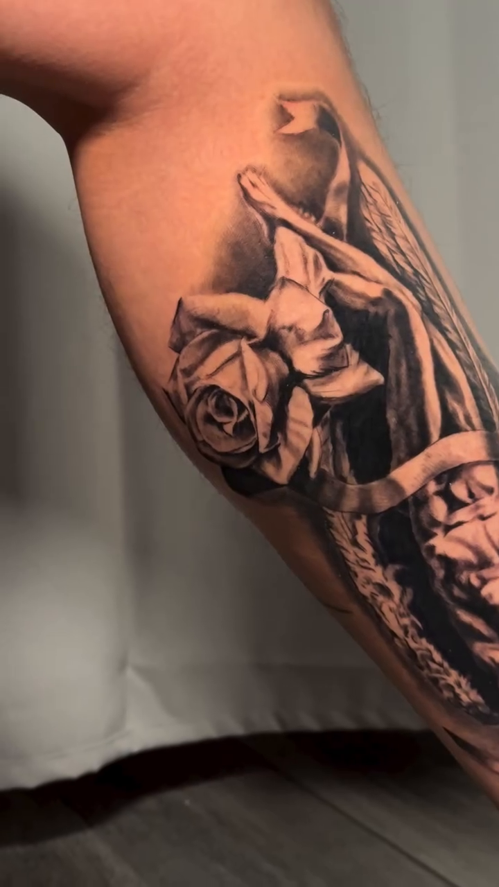 Tattoo by @the.jujueffect โ realism, black_and_grey