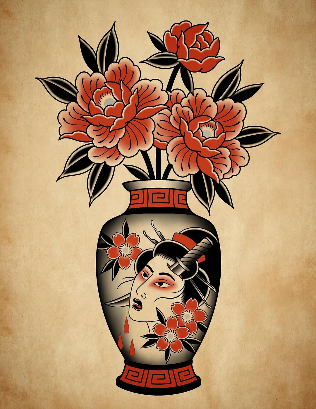 Tattoo by @babstattoos — american_traditional, japanese_irezumi