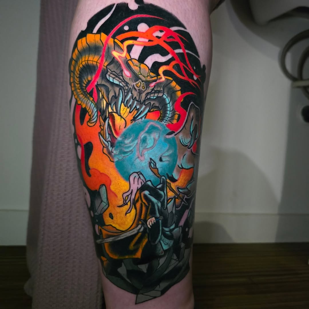 Tattoo by @sawchukart — japanese_irezumi, new_school