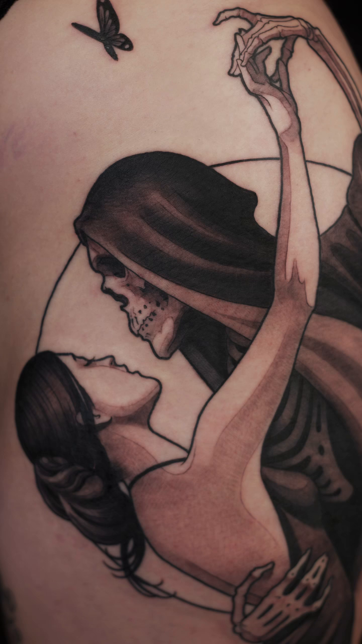 Tattoo by @michaeljtattoos — black_and_grey, realism