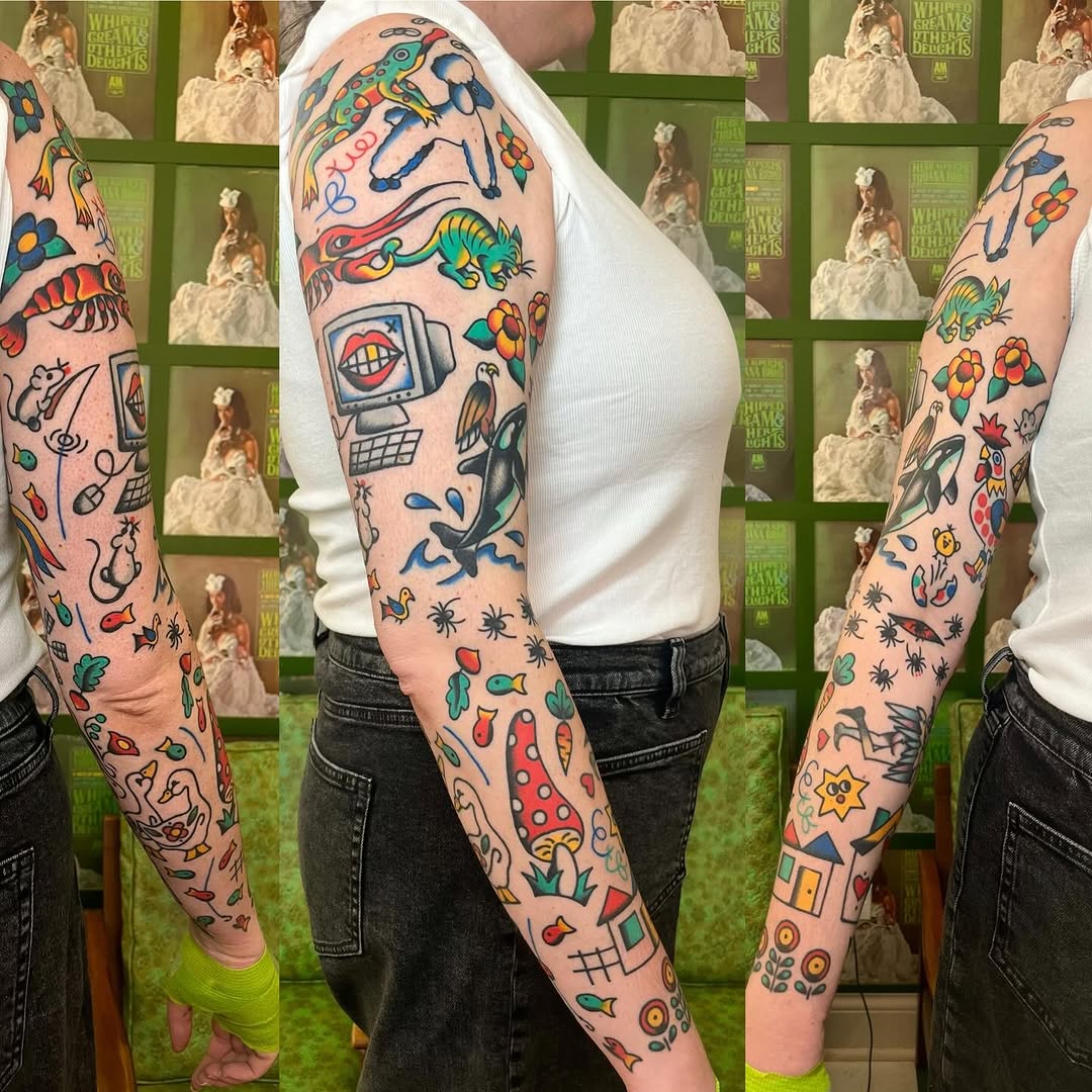 Tattoo by @tourtellinie โ american_traditional, illustrative
