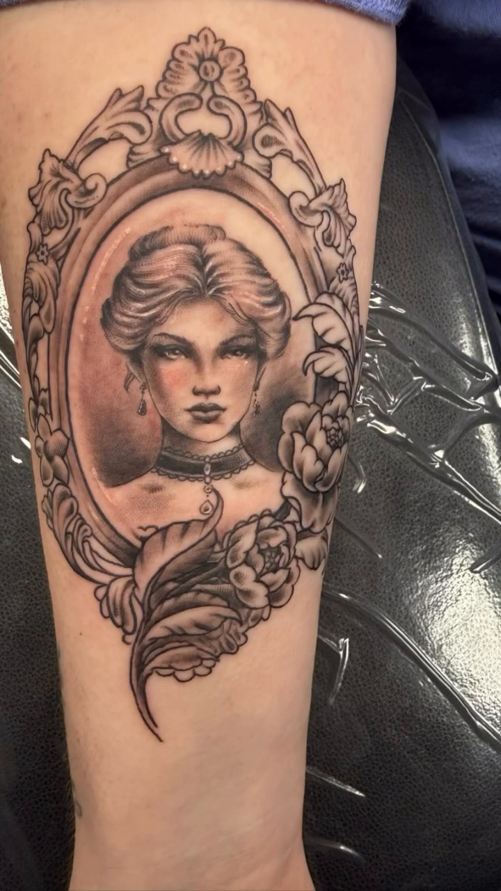 Tattoo by @tattman9000 — realism, black_and_grey