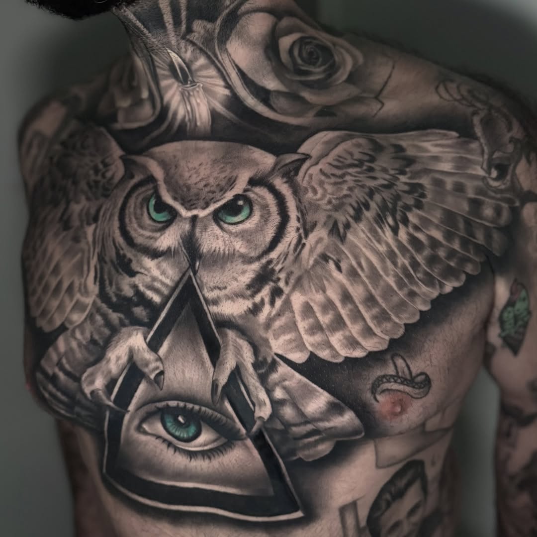 Tattoo by @kambria.tattoo — realism, black_and_grey