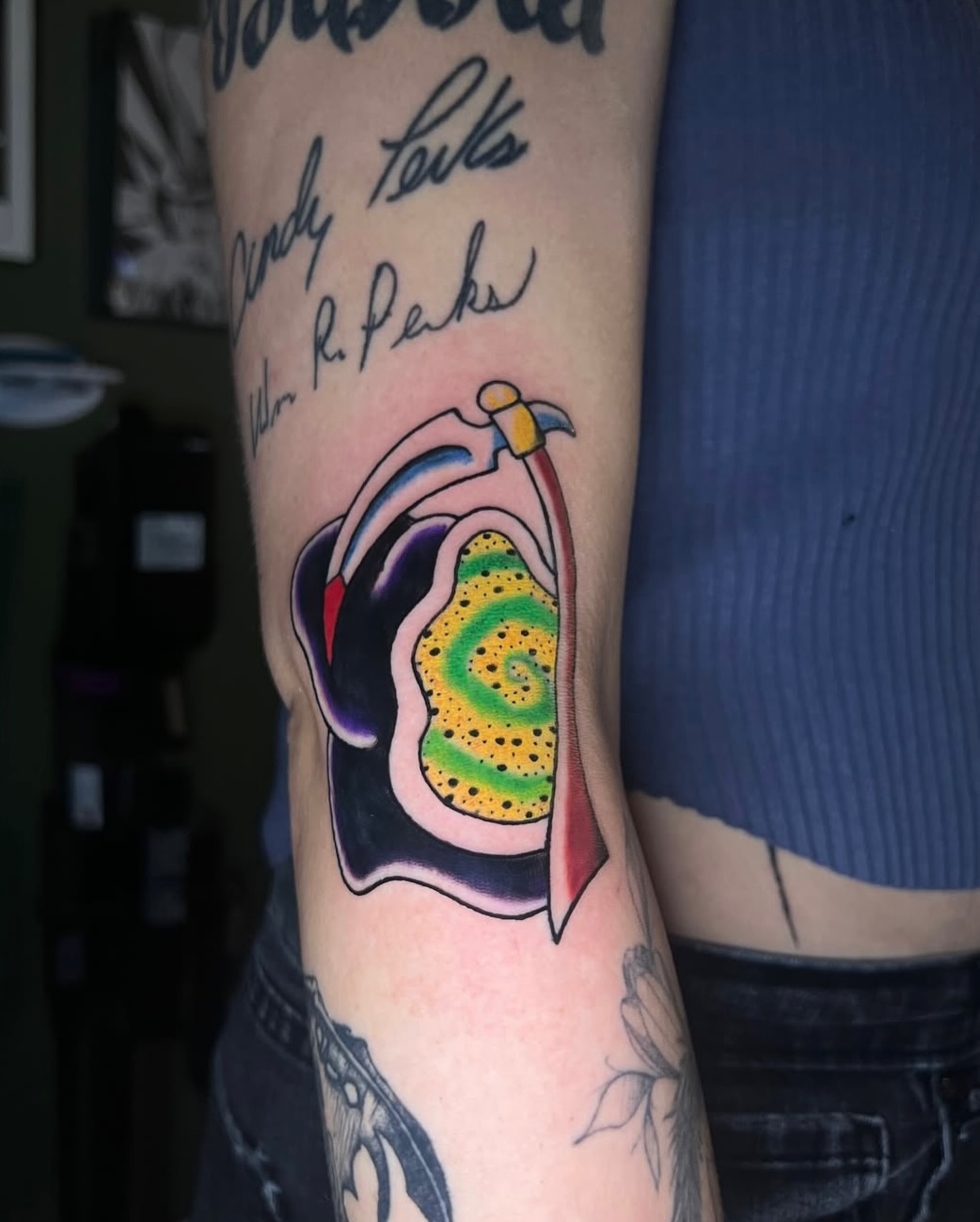 Tattoo by @mobunniemoproblems — illustrative, new_school