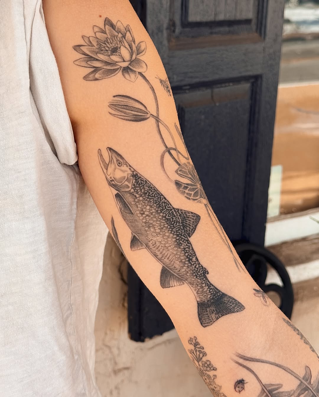 Tattoo by @cailintattoos — illustrative, black_and_grey