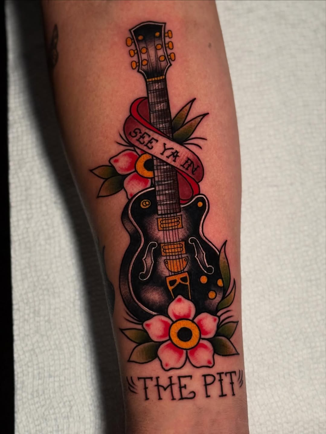 Tattoo by @howler.tattoos โ american_traditional, lettering_script