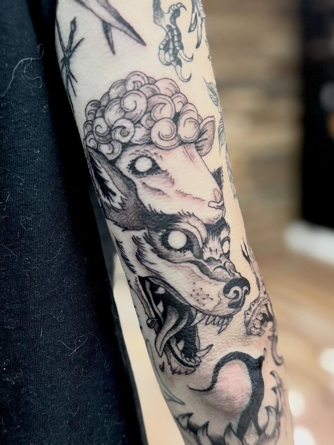 Tattoo by @katiestacytattoo — blackwork