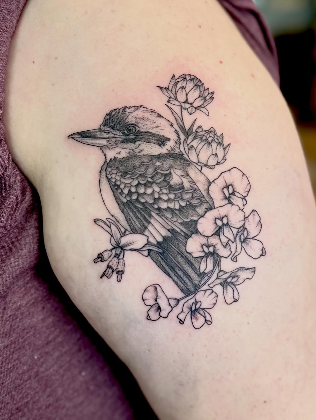 Tattoo by @katiestacytattoo — black_and_grey