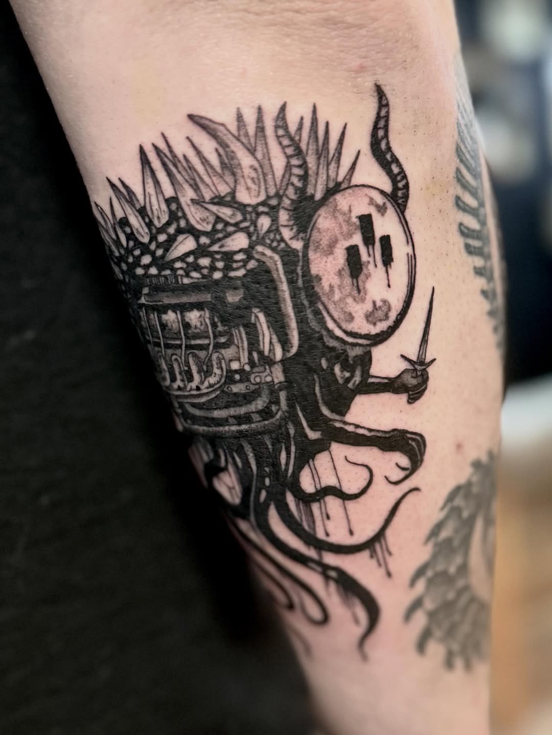 Tattoo by @katiestacytattoo — blackwork