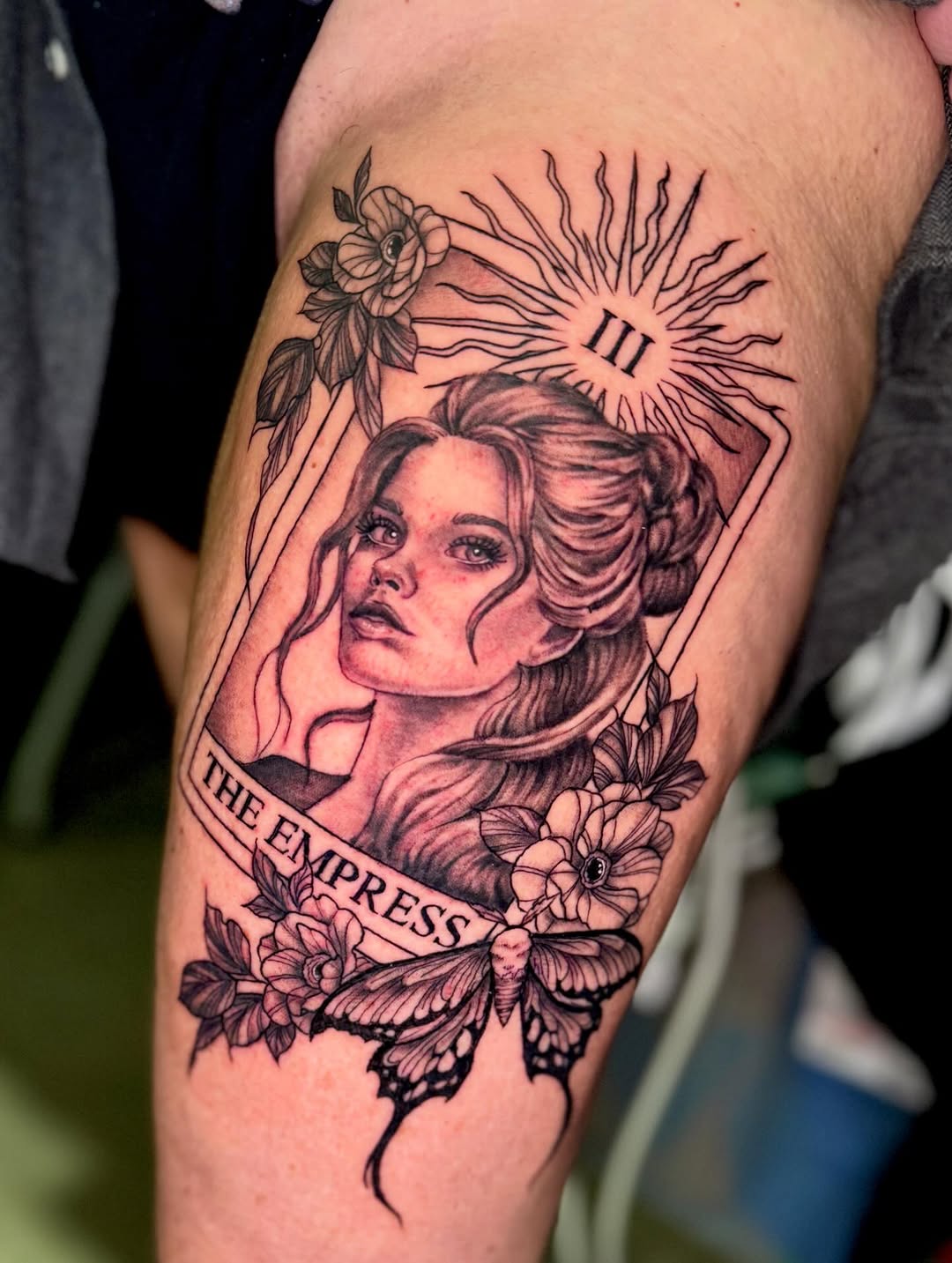 Tattoo by @sheebztatz β realism, black_and_grey