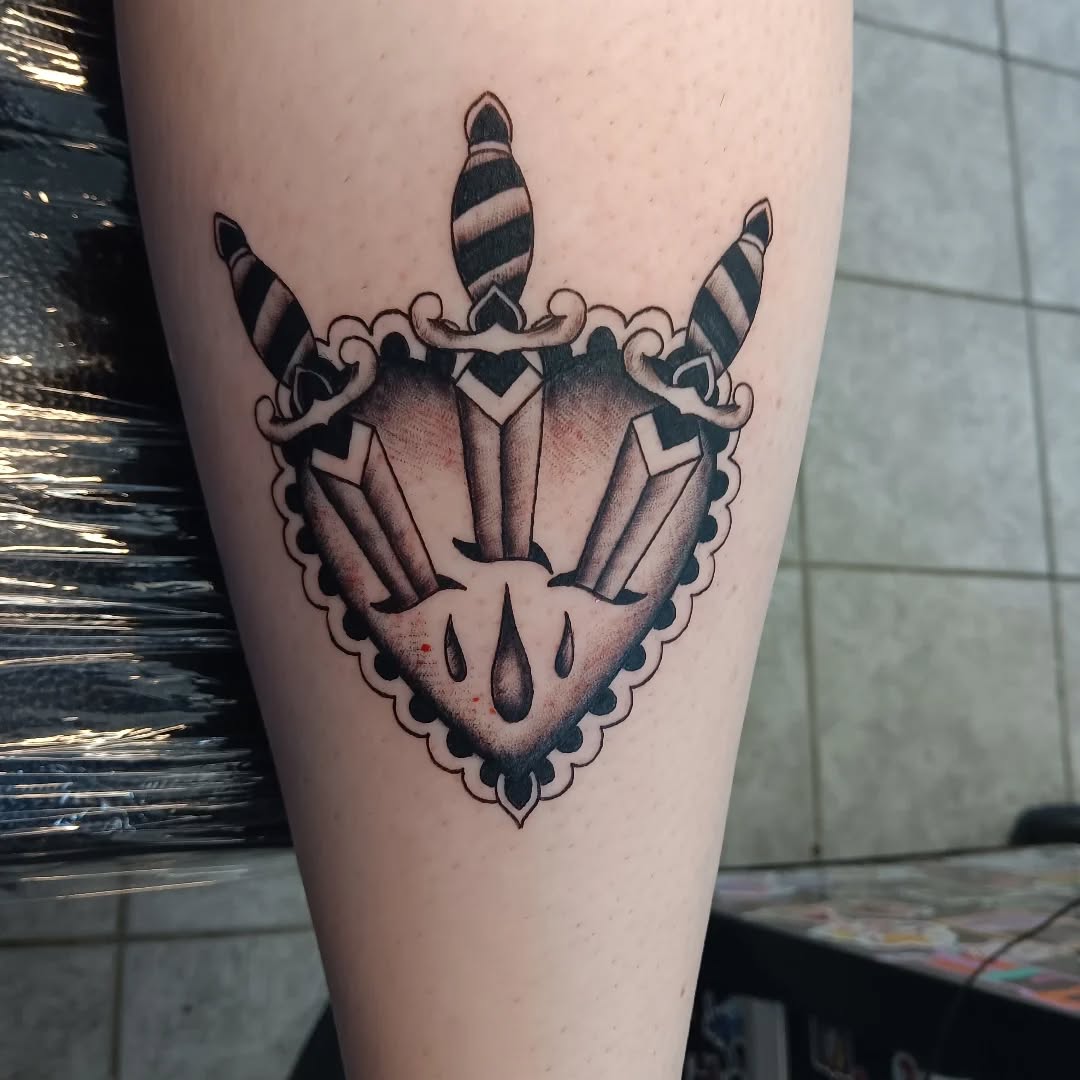 Tattoo by @ink.tron — american_traditional, black_and_grey