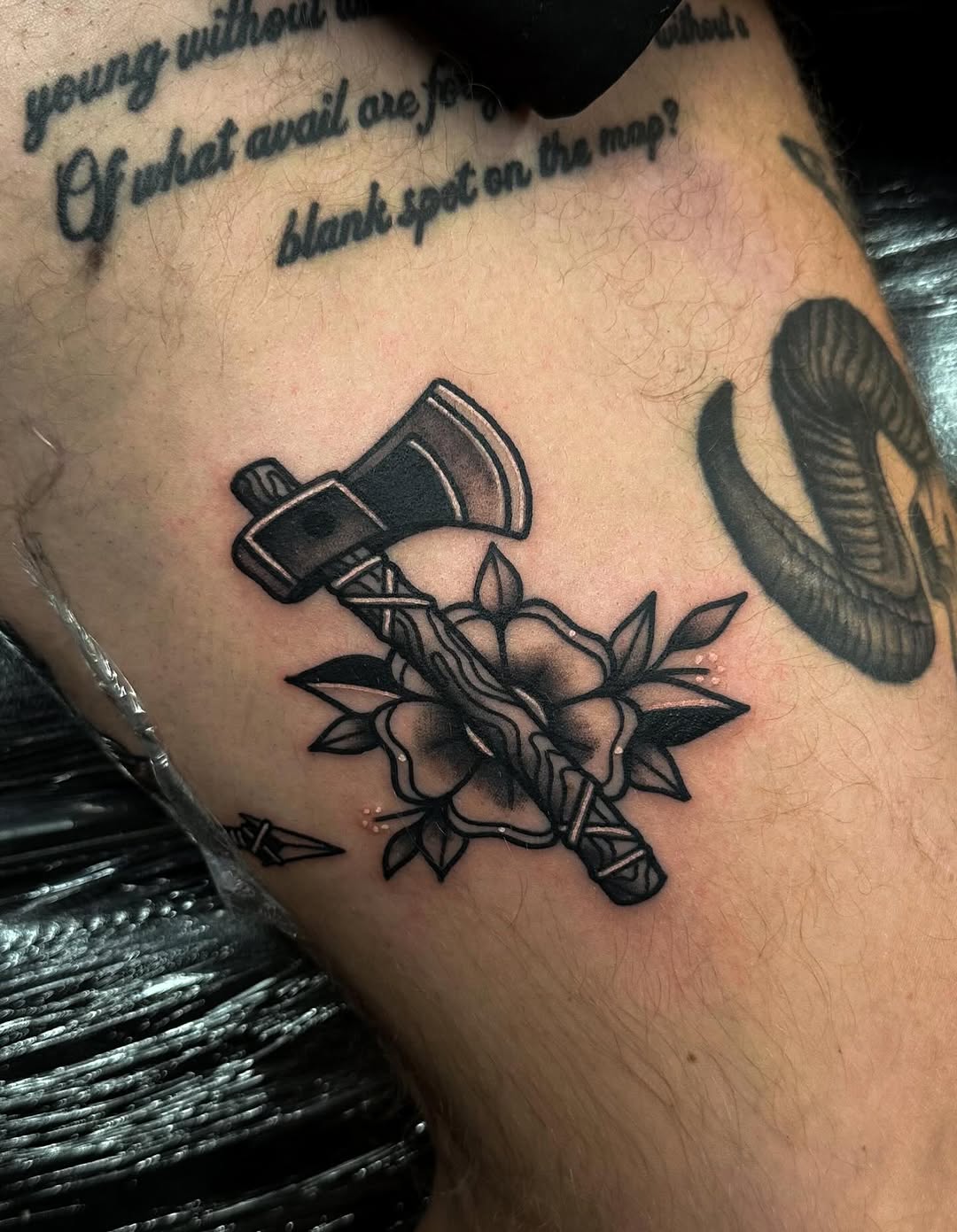 Tattoo by @gabbytolley_ink — american_traditional, black_and_grey
