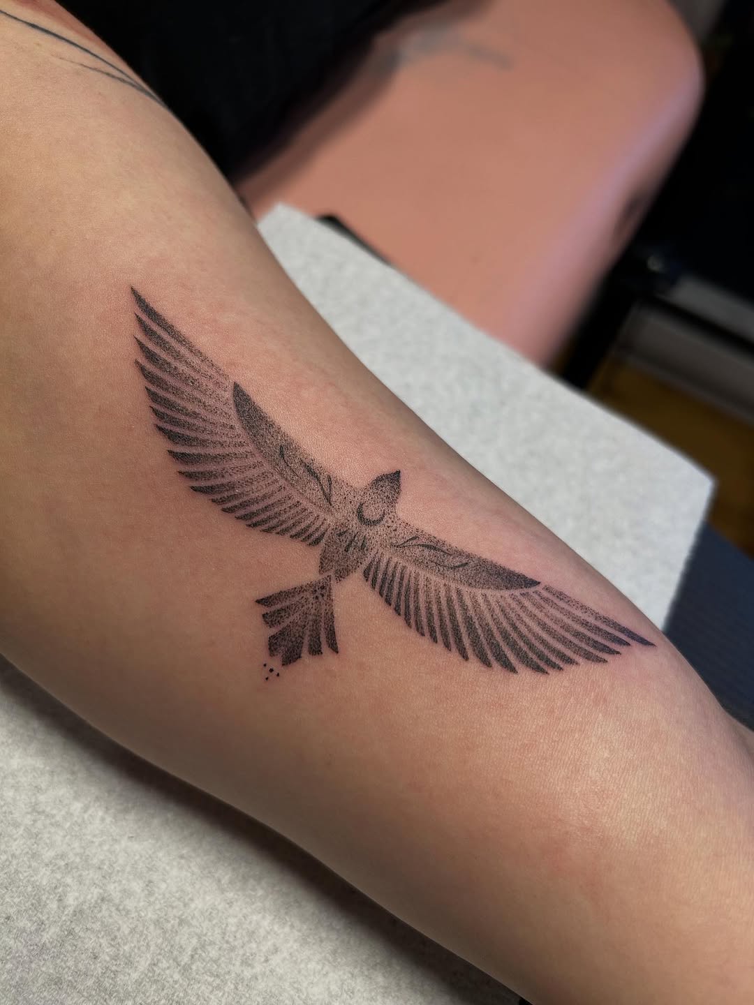Tattoo by @douceliigne — dotwork, fine_line