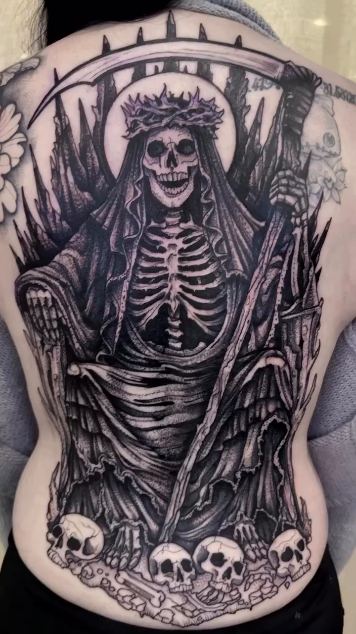Tattoo by @evolmaliatat — dark_realism, black_and_grey
