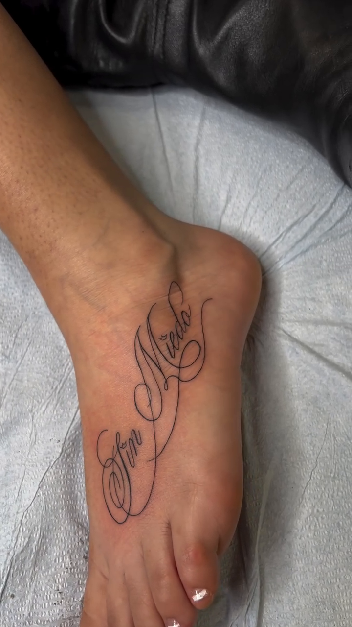 Tattoo by @tattoosbyrach — fine_line, lettering_script