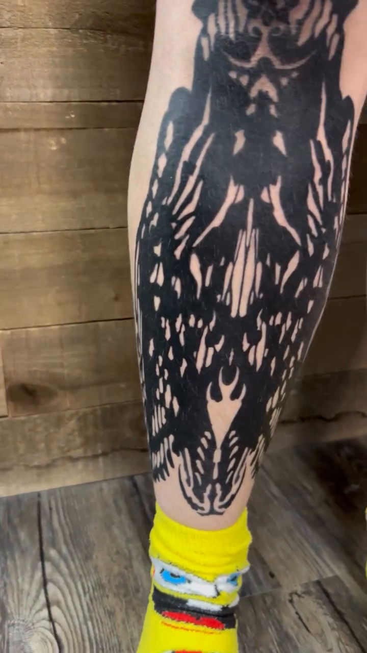 Tattoo by @dokkaebi_ink — blackwork