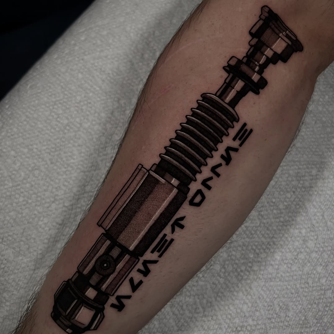 Tattoo by @bingtattoos — realism, lettering_script