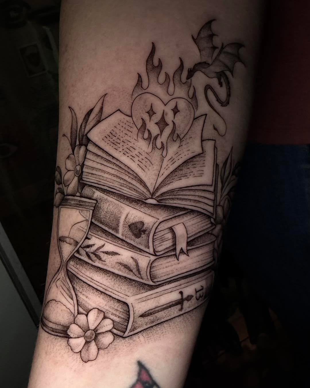 Tattoo by @tattoos_bymkr — illustrative, dotwork