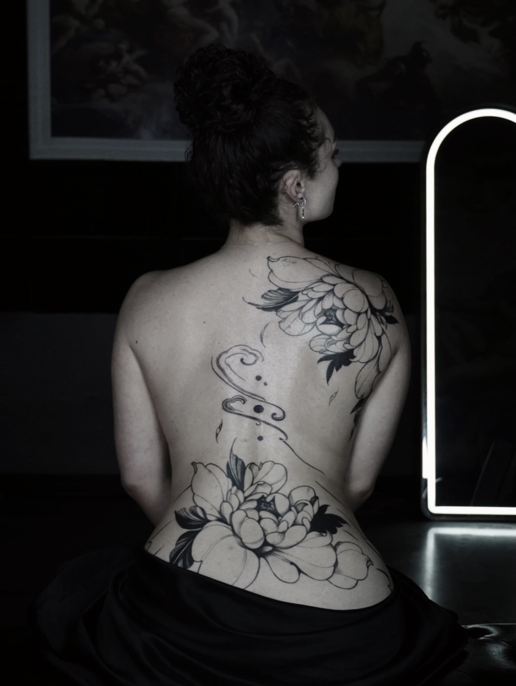 Tattoo by @alanis.ink — japanese_irezumi, black_and_grey