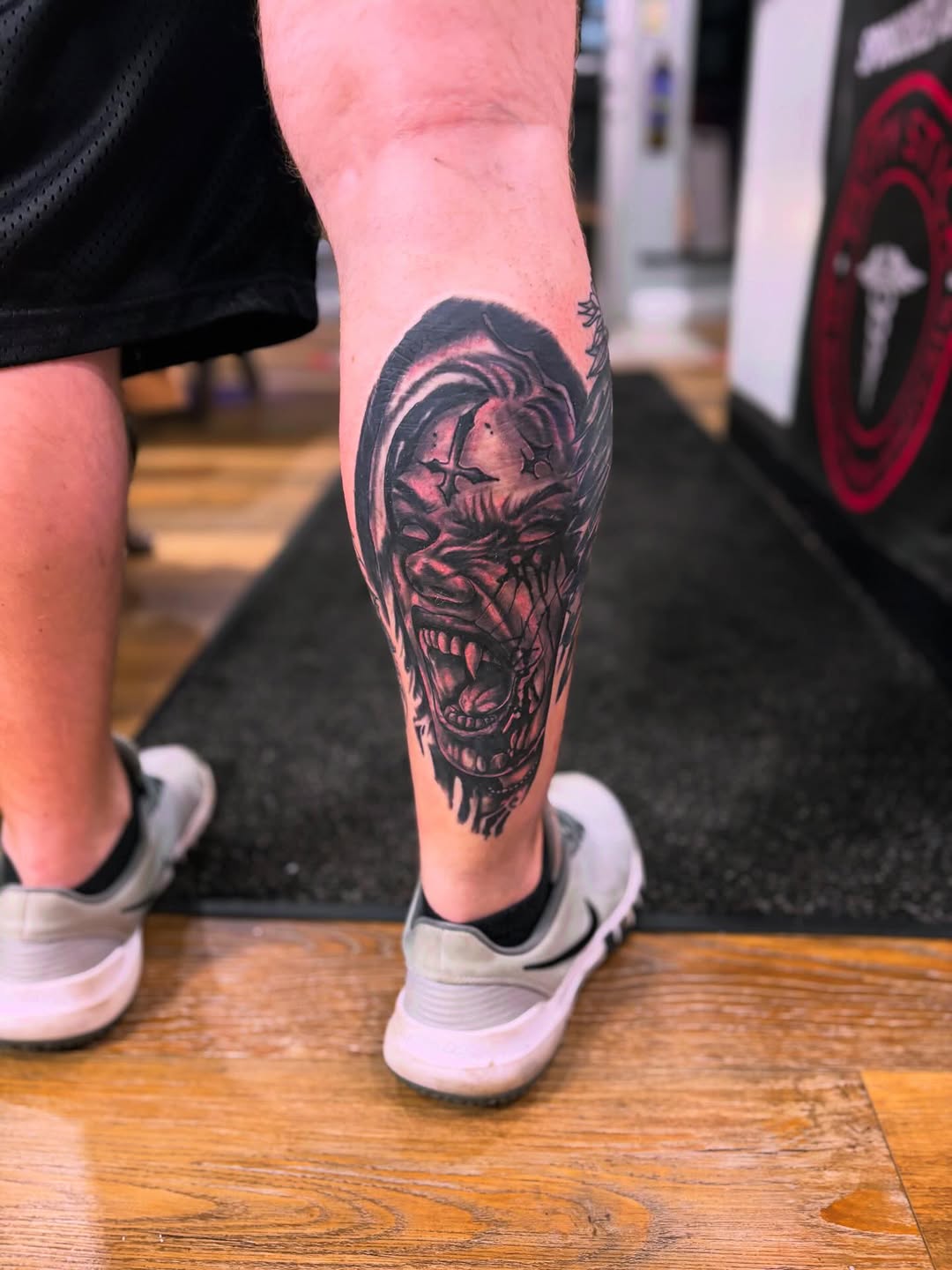 Tattoo by @foxesden666 — dark_realism, black_and_grey