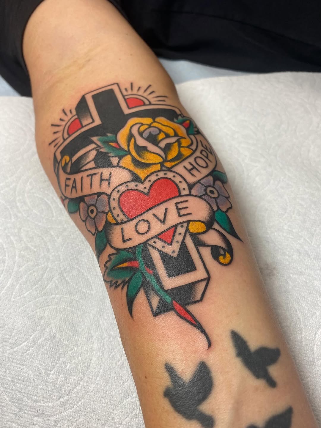 Tattoo by @alanpham — american_traditional, lettering_script