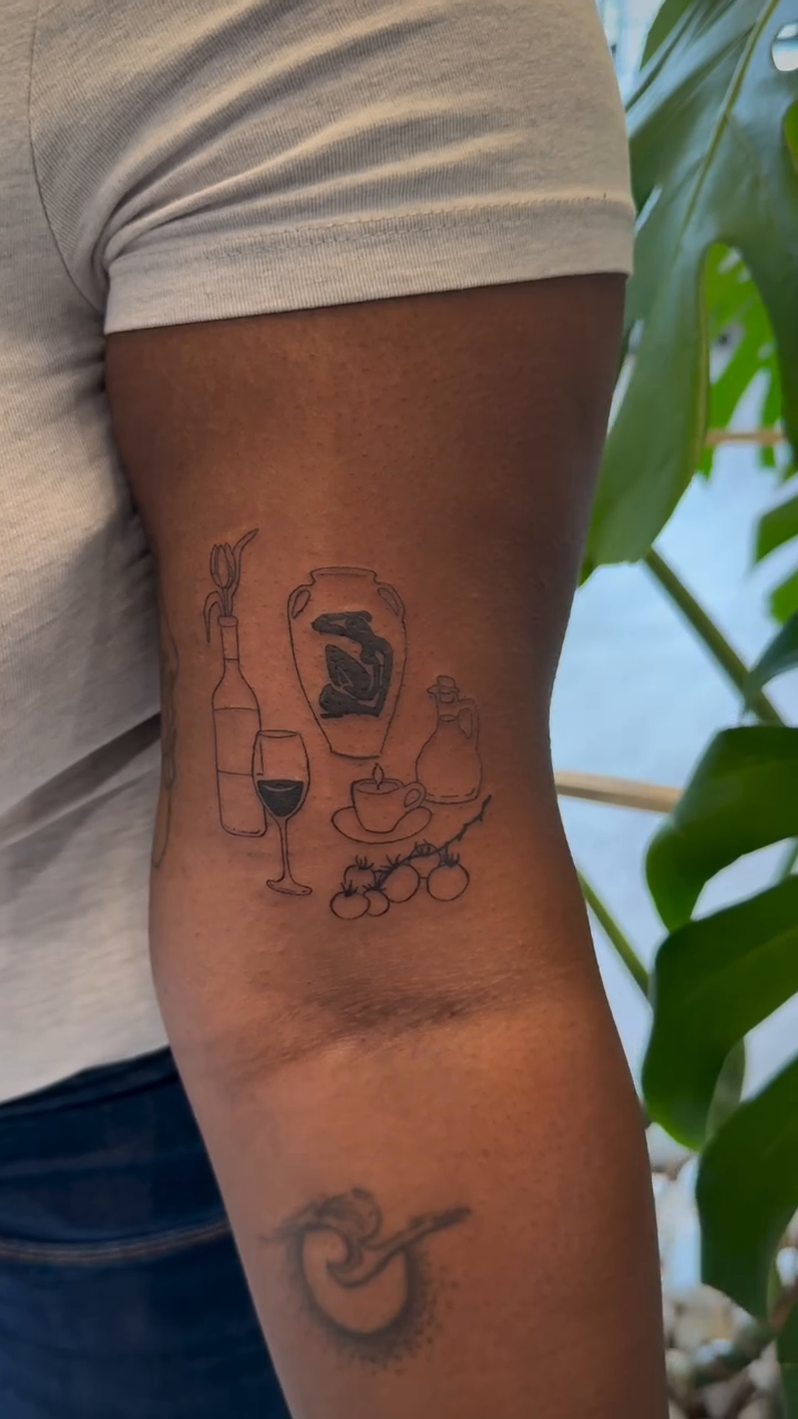 Tattoo by @yungpentagrams โ fine_line