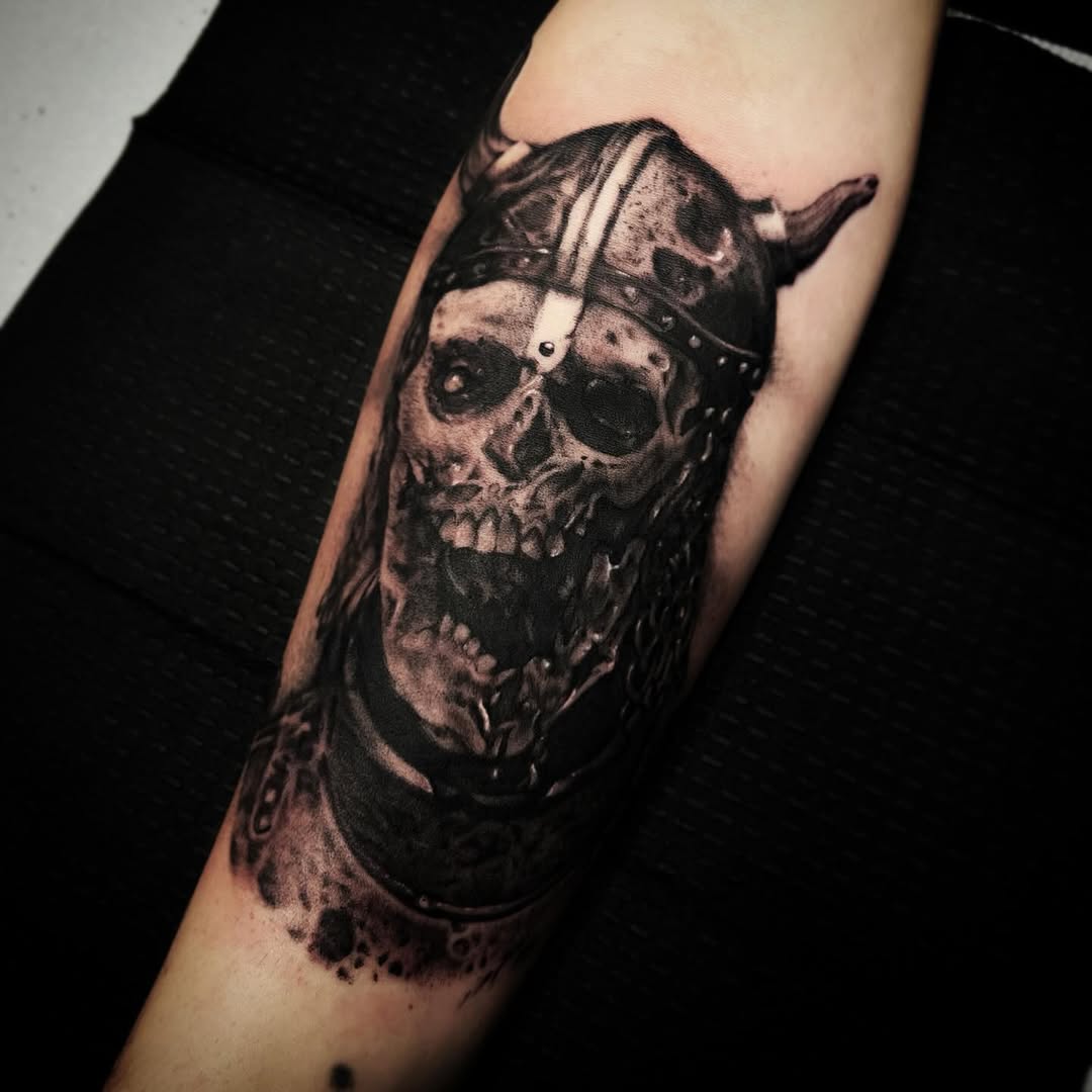 Tattoo by @irotasone β dark_realism, black_and_grey