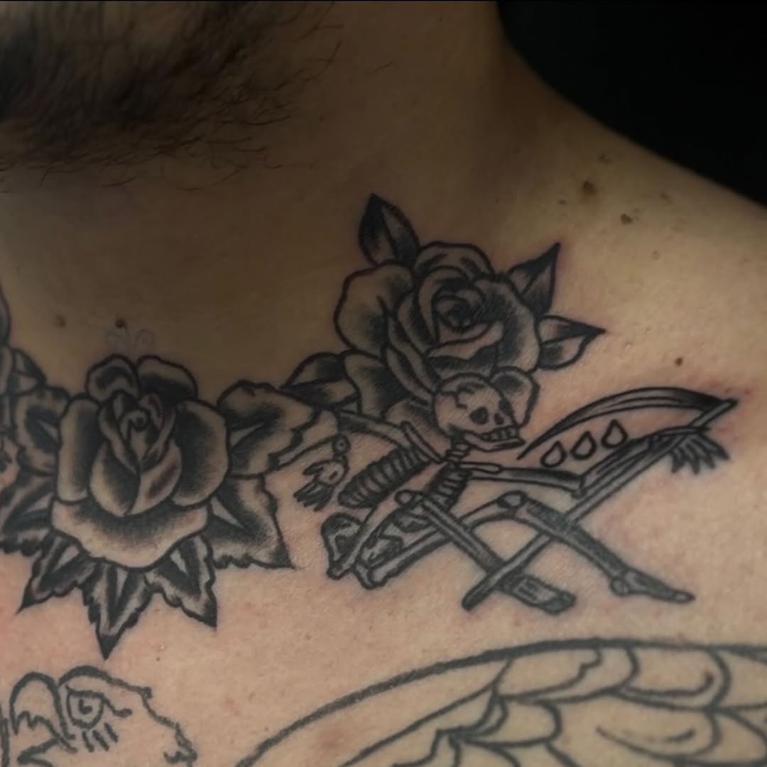 Tattoo by @corteztattoozz — black_and_grey